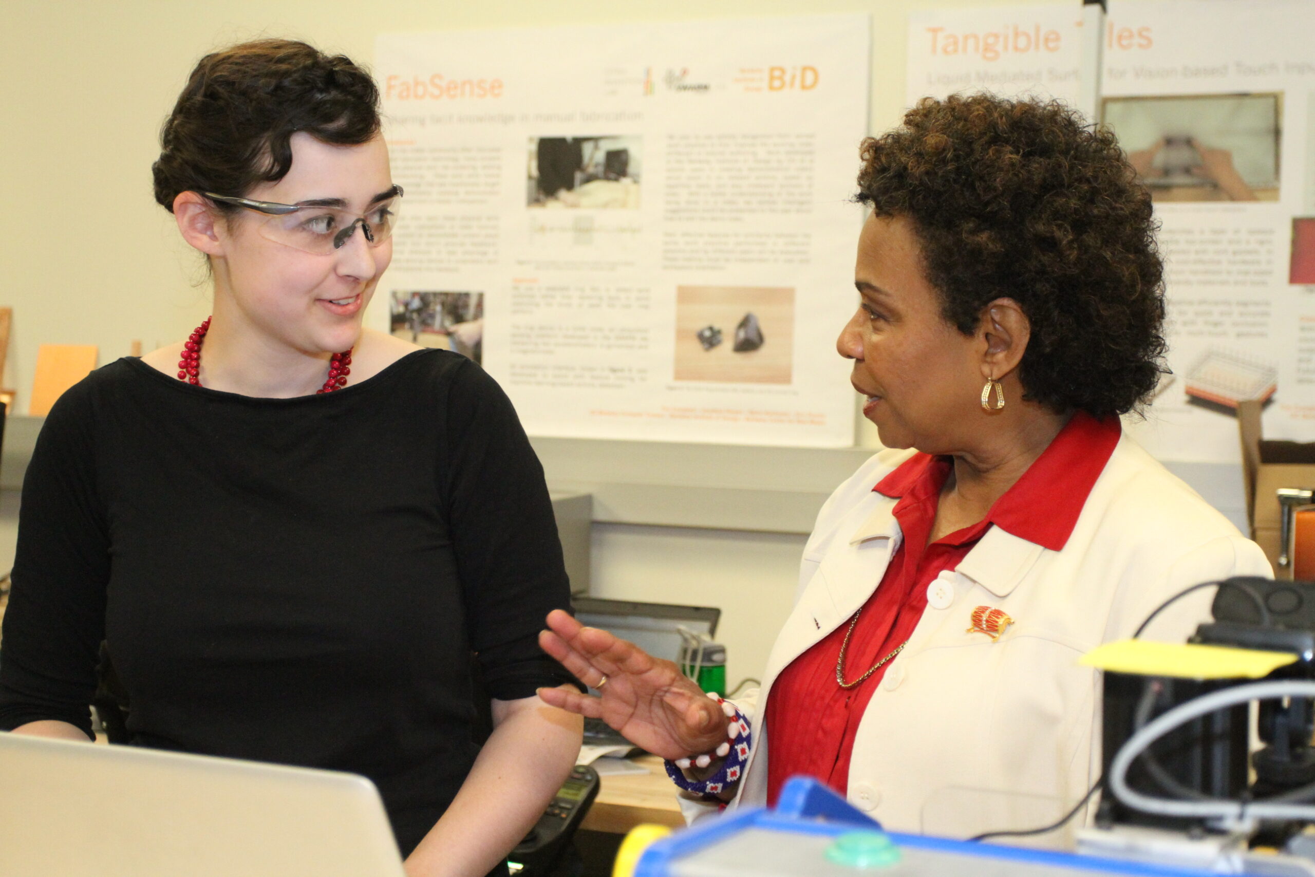Rep Barbara Lee visits Invention Lab